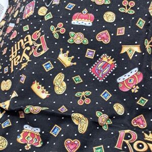 Royal Stuff Fabric Crowns Hearts Gems Sewing Quilting Material 44x16